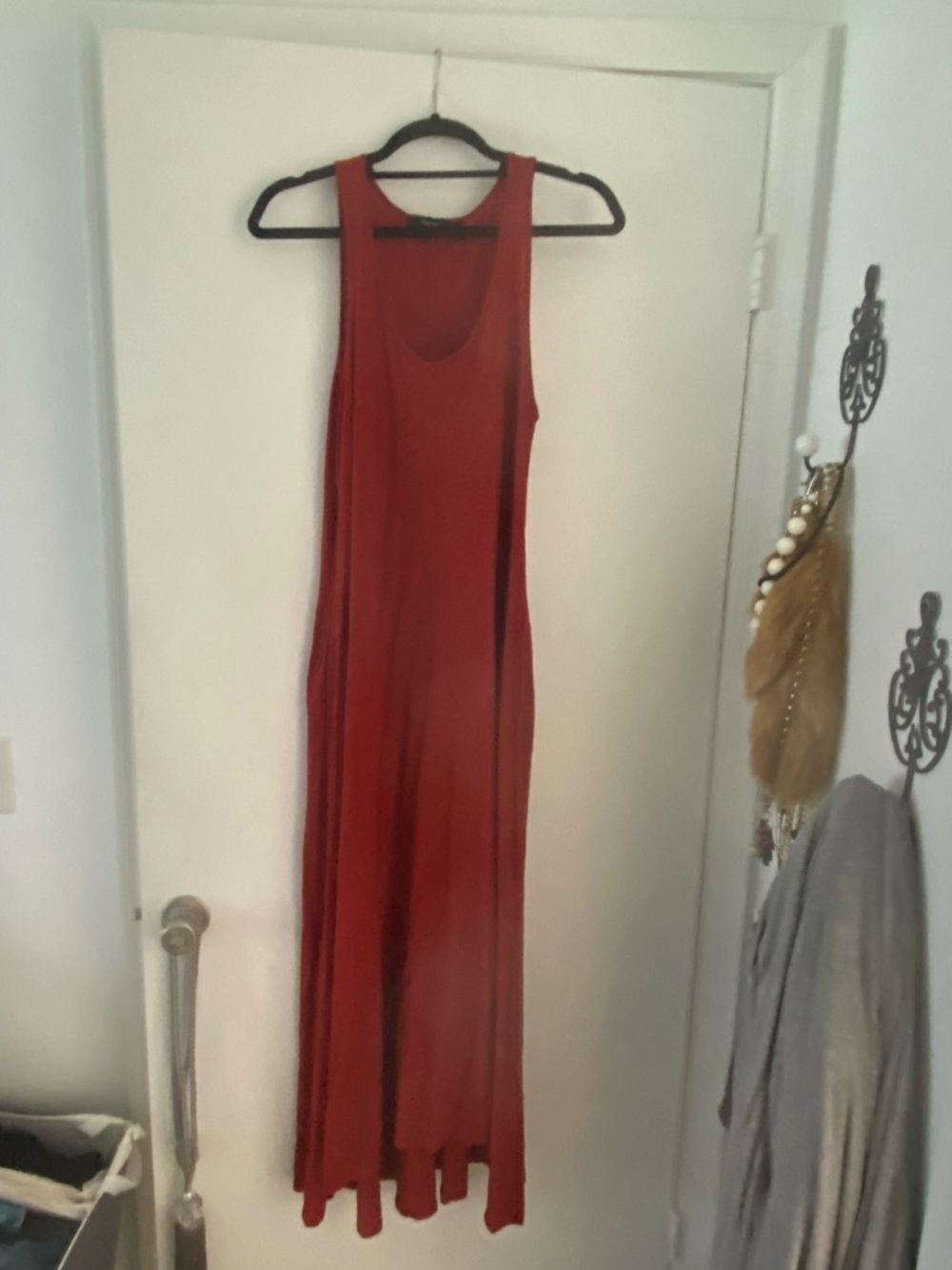 Theory Sleeveless Red Maxi Dress